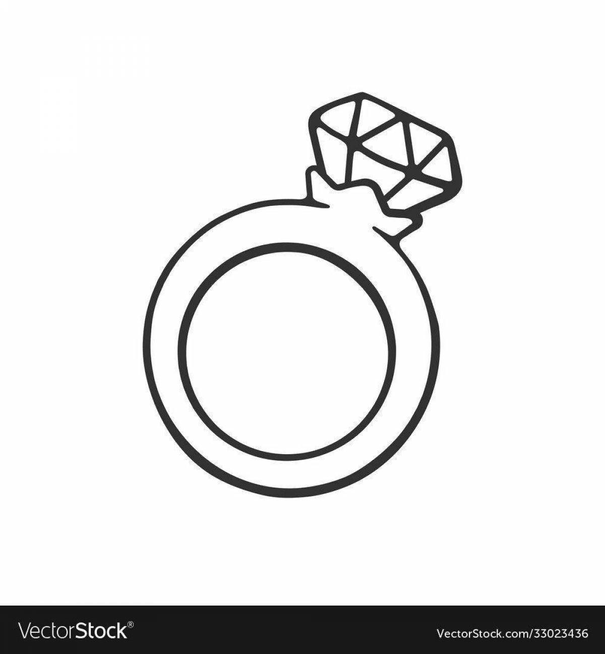 Кольцо с бриллиантом #3