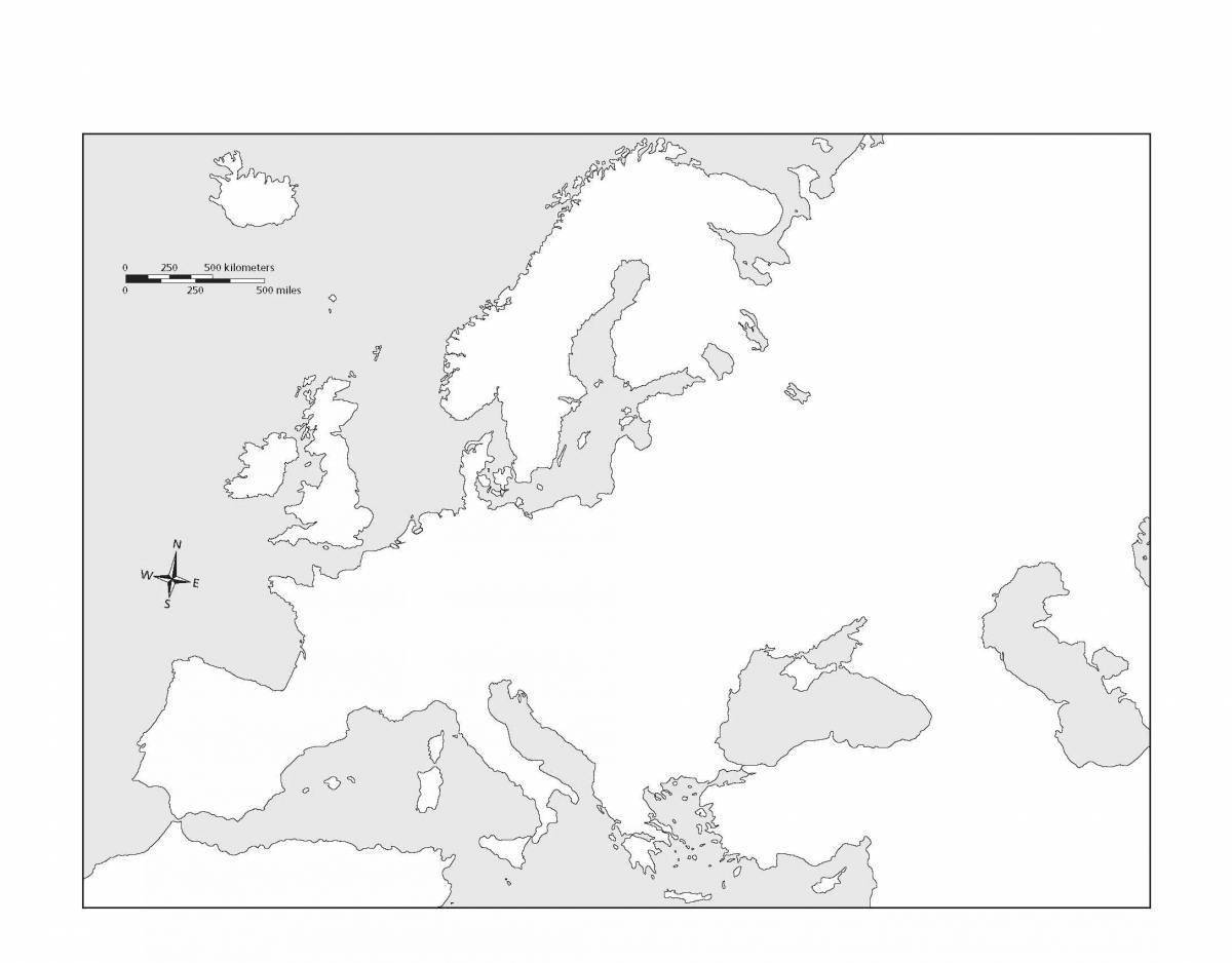 Карта европы 1914 белая с границами