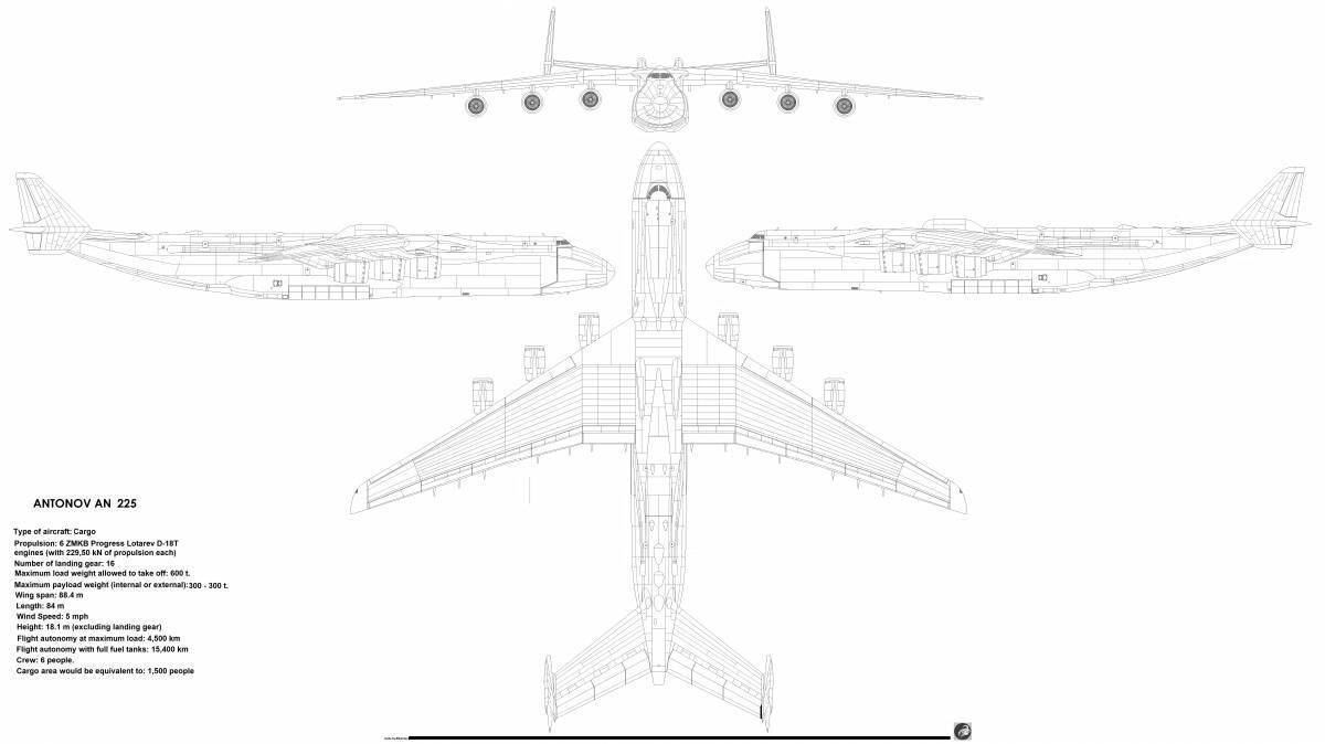 Как нарисовать ан 225 мрия