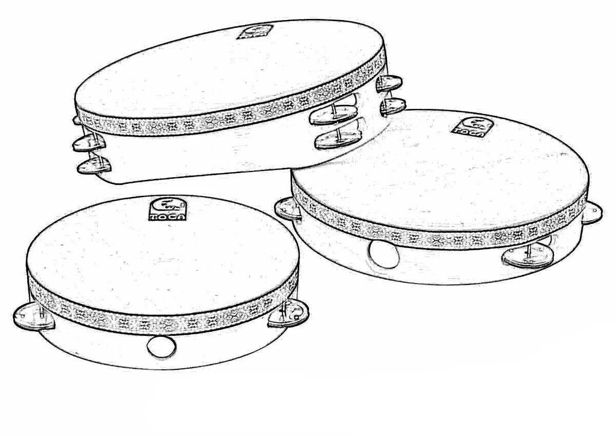 Рисунок бубен музыкальный инструмент