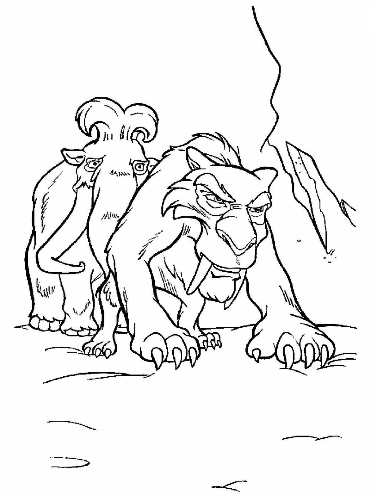 Bright ice age shira coloring page