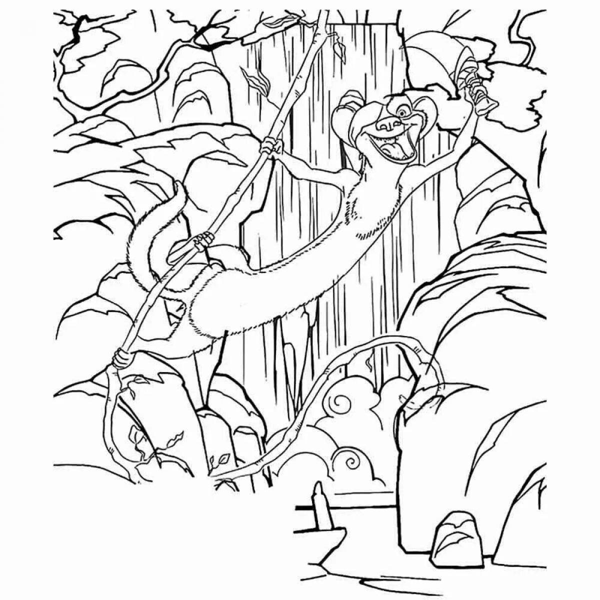 Adorable shira ice age coloring page