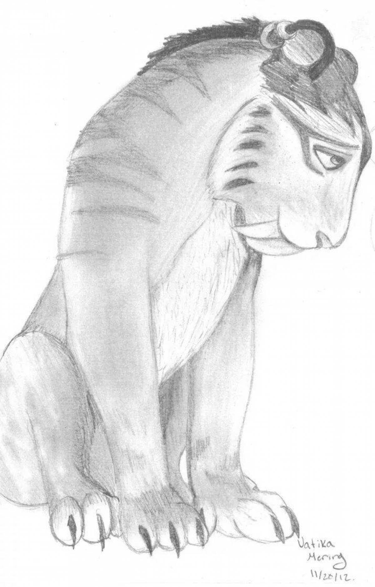 Delightful ice age shira coloring page