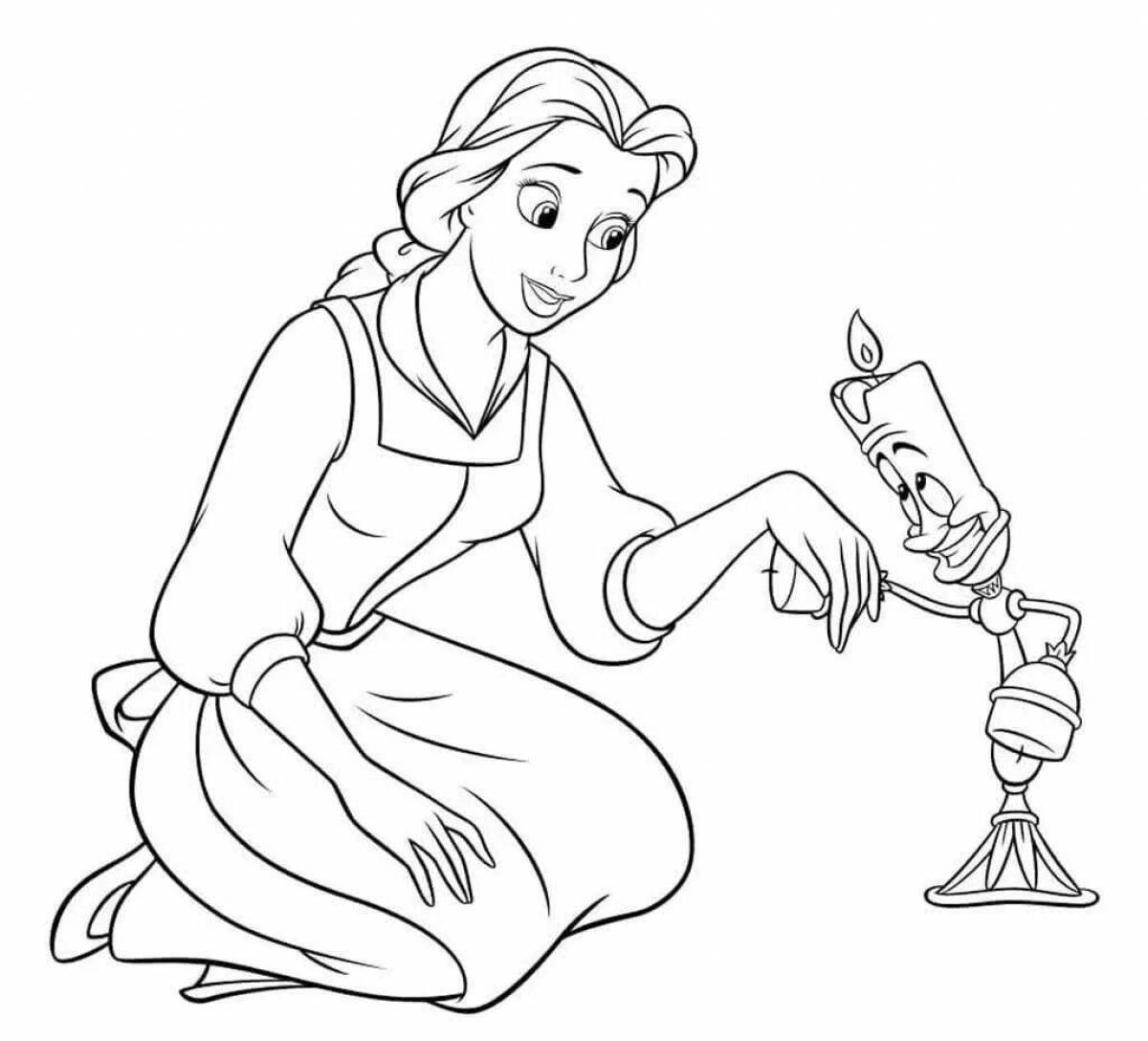 Brilliant belle and the monster coloring book