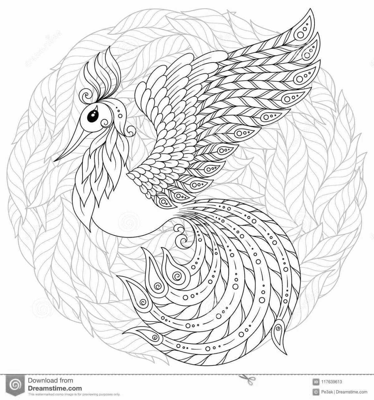 Heat bird peaceful anti-stress coloring book