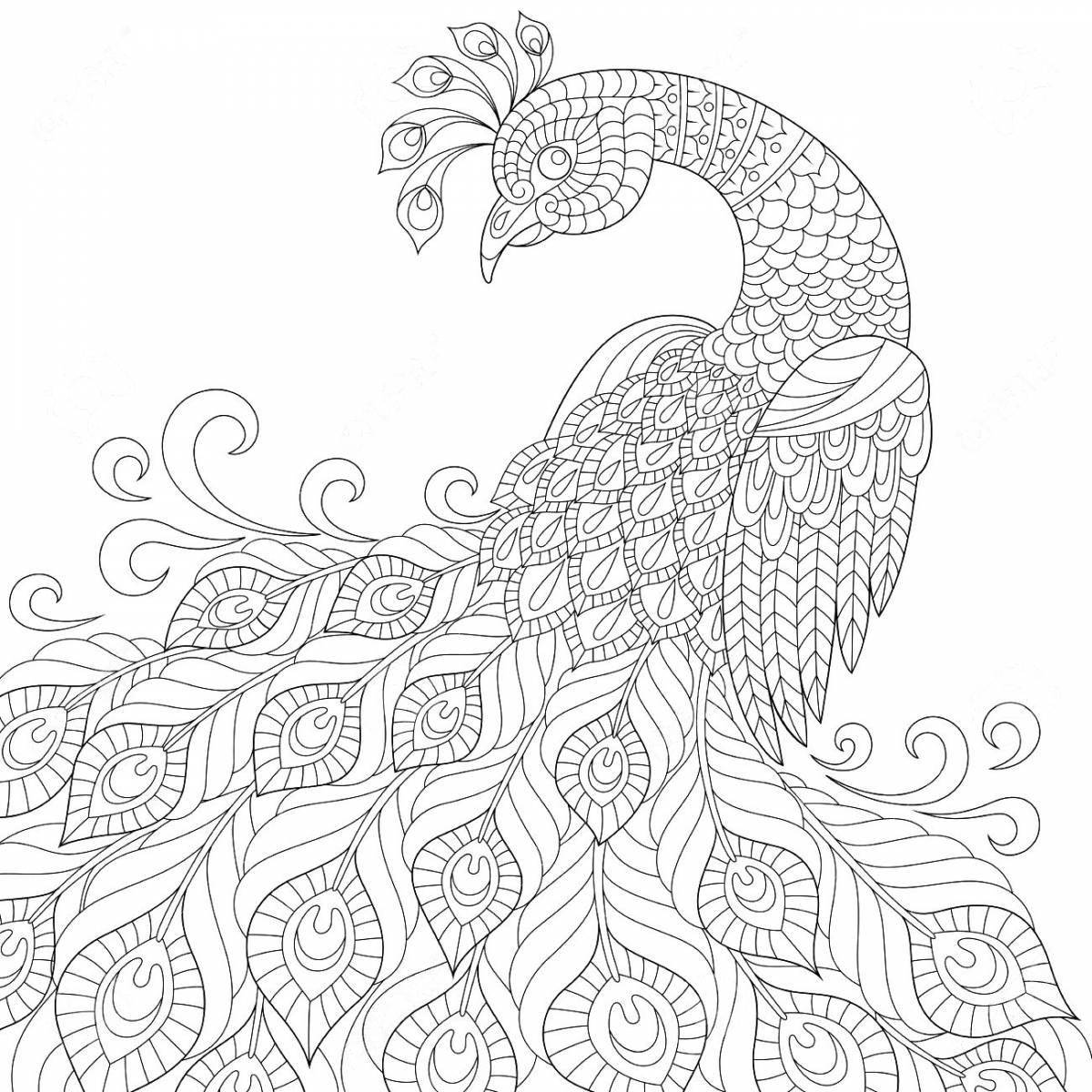 Coloring book luminous anti-stress heat bird