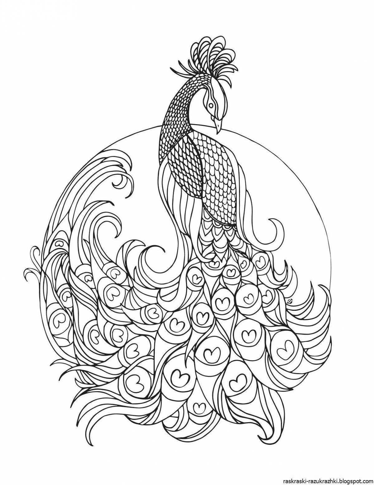 Heat bird quirky anti-stress coloring book