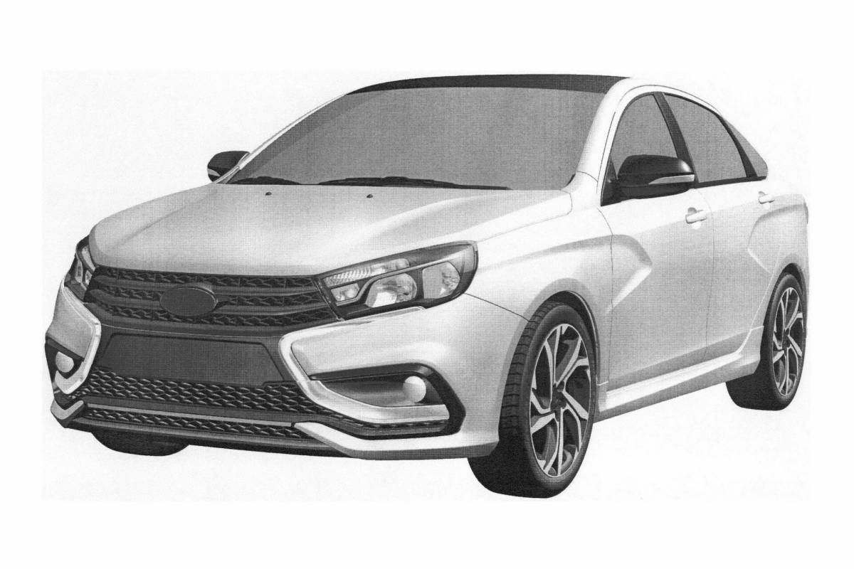 Exciting coloring lada vesta sport