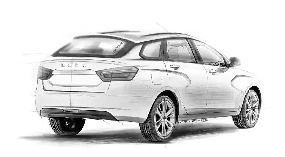 Coloring majestic Lada Vesta sport