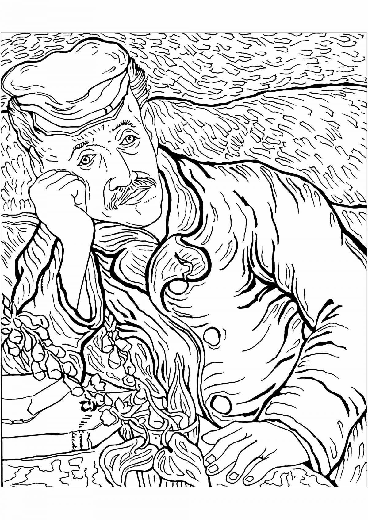 Van Gogh's invigorating anti-stress coloring book