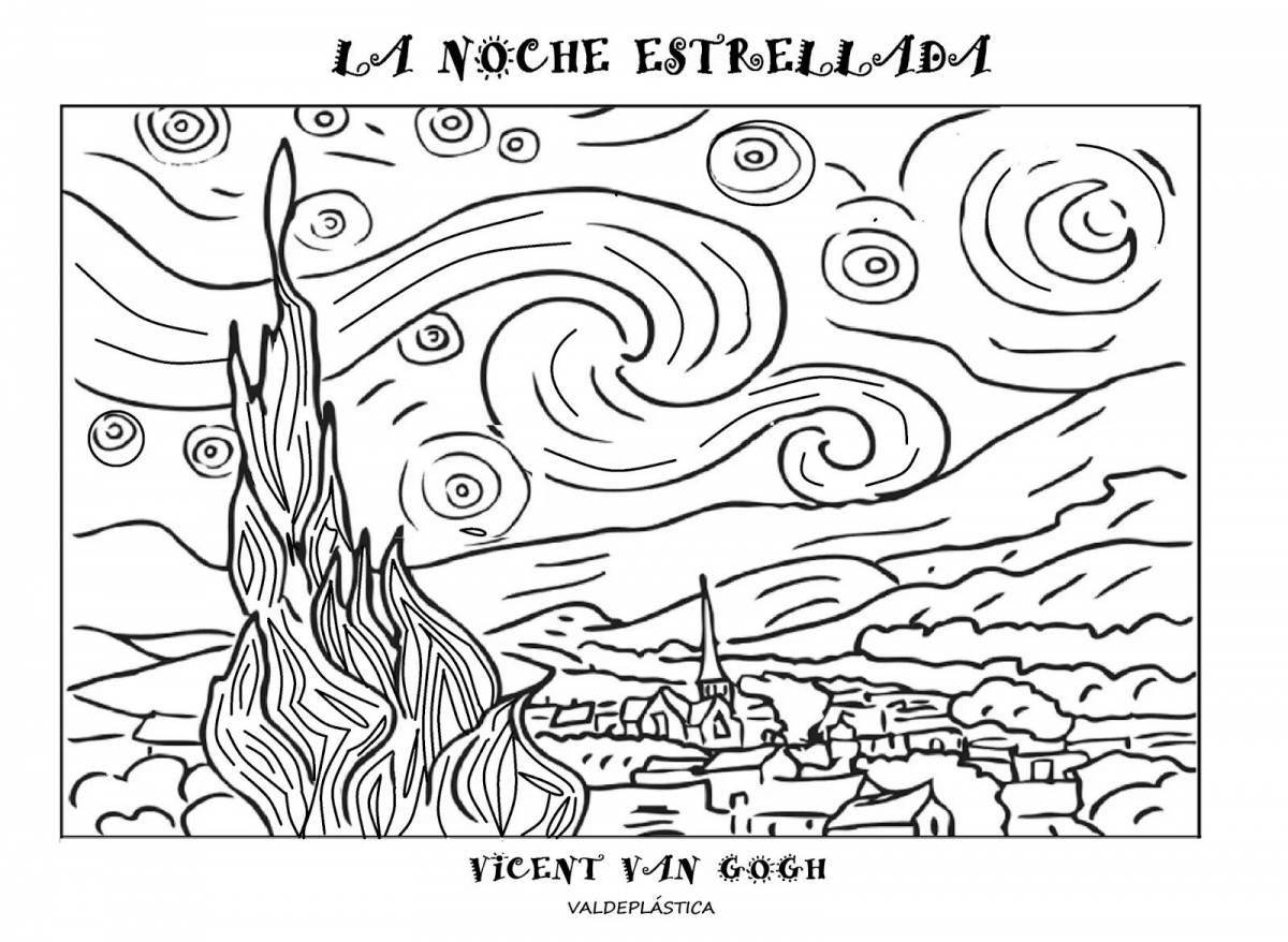 Great antistress van gogh coloring book