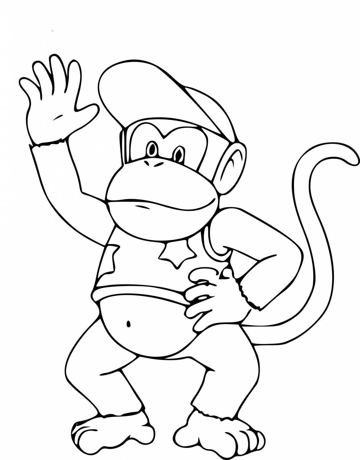 Charming kong monkey king coloring book