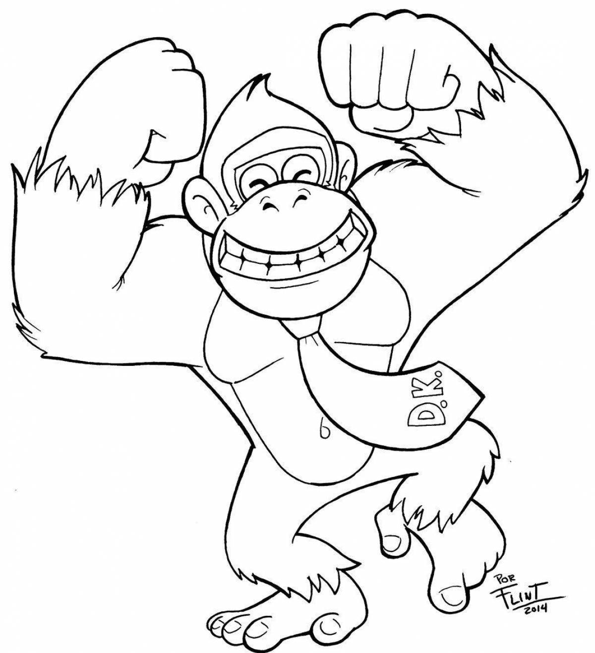 Захватывающая раскраска kong monkey king