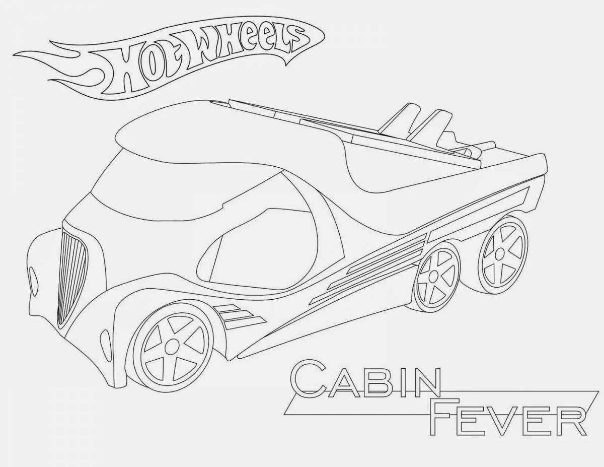 Завораживающая раскраска hot wheels track