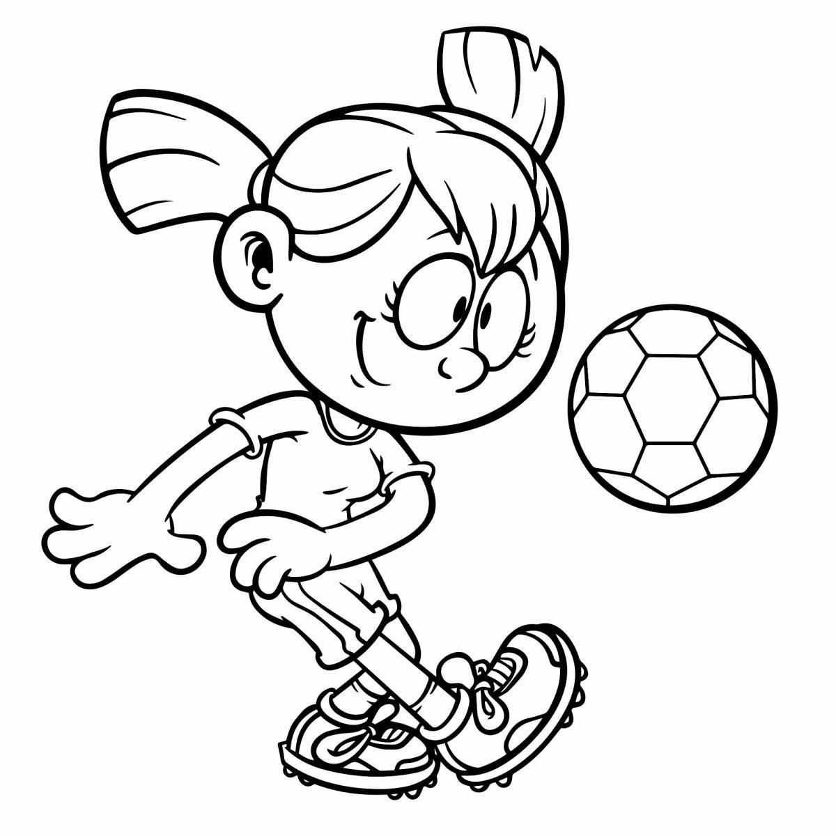 Bright sports coloring book for kids