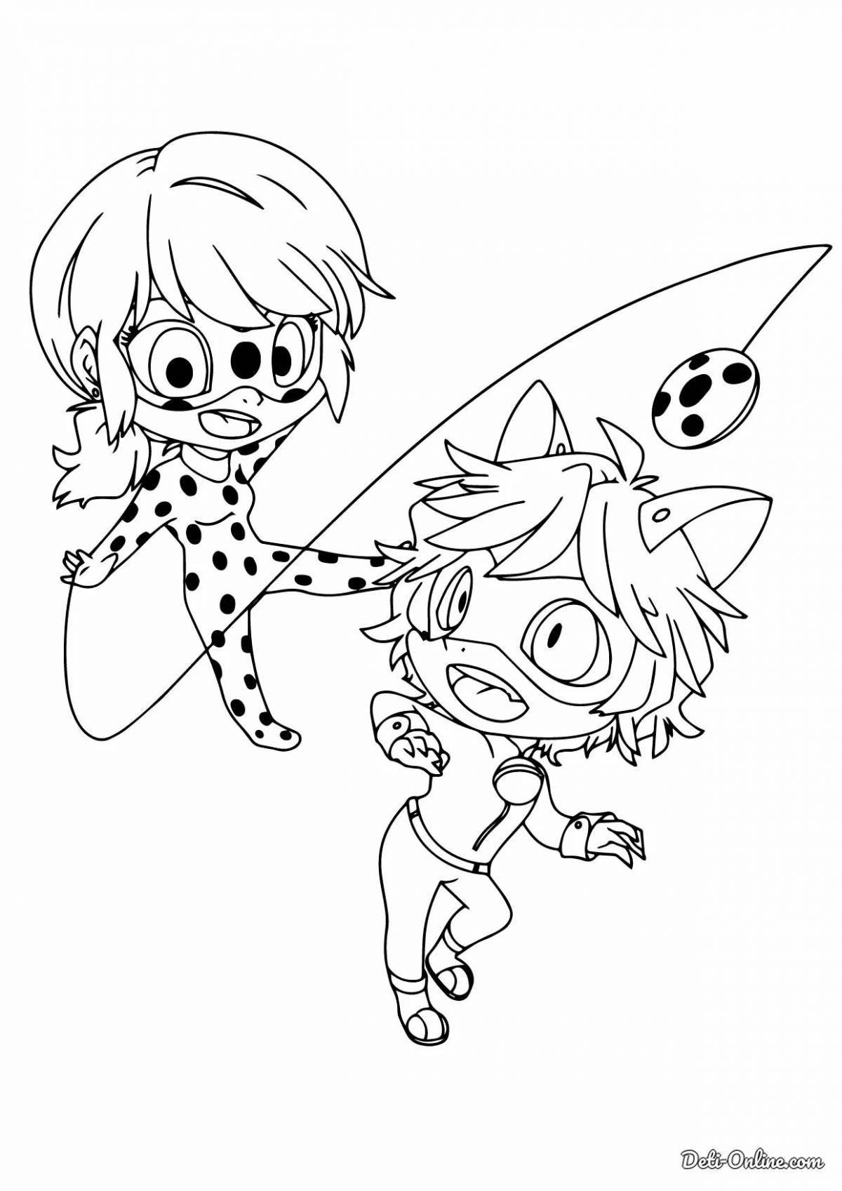 Special ladybug coloring page