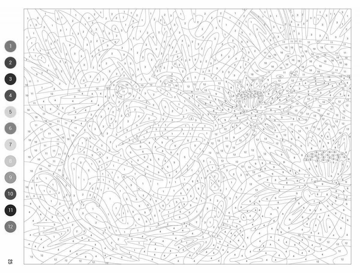 Photo Great wildberry coloring by numbers