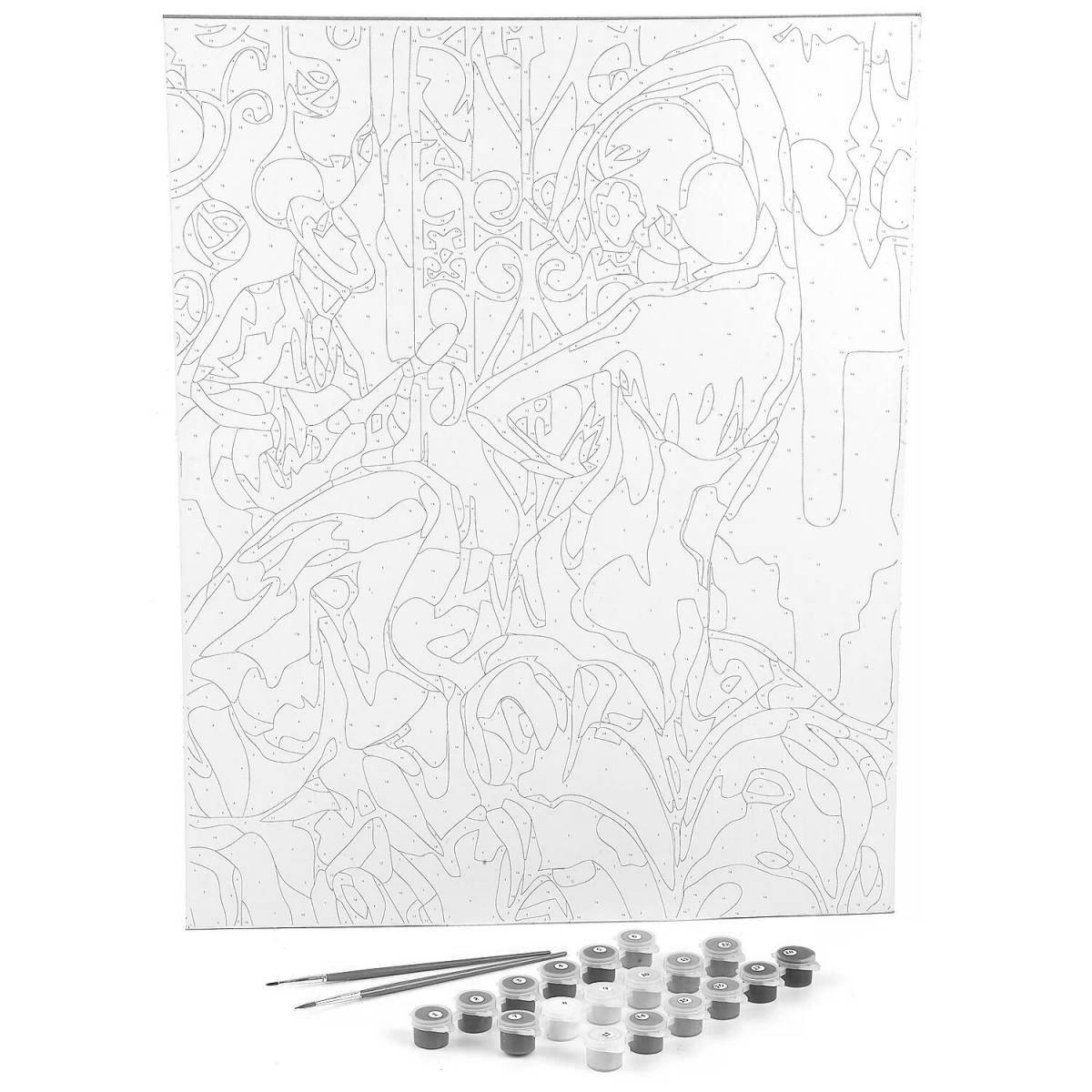 Photo Exquisite wildberry coloring by numbers