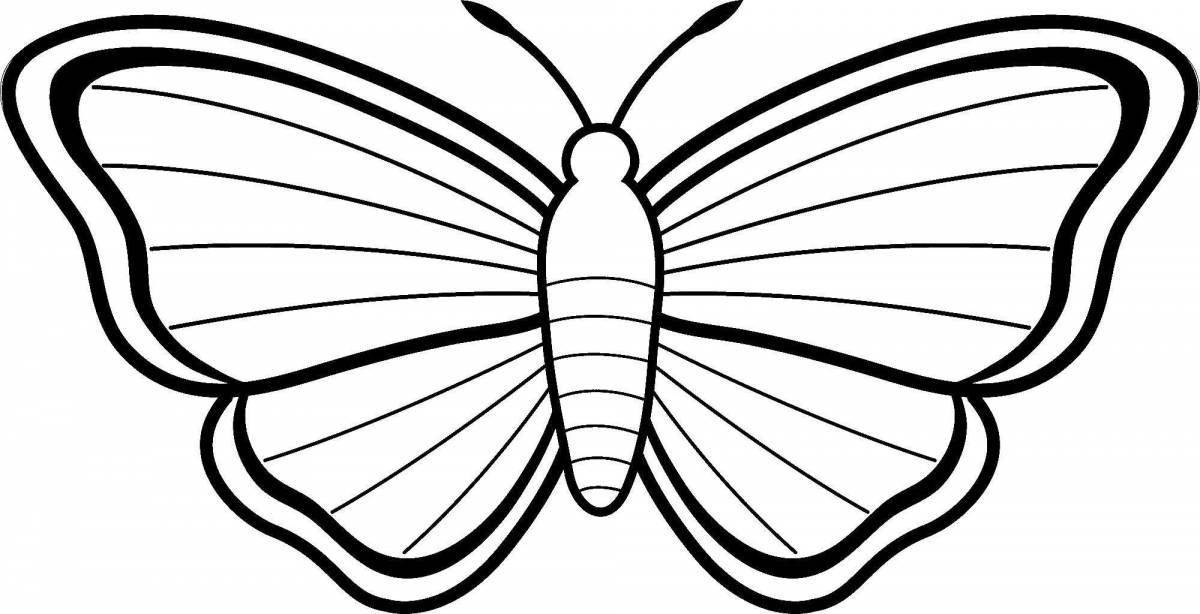 Раскраска яркие черно-белые бабочки