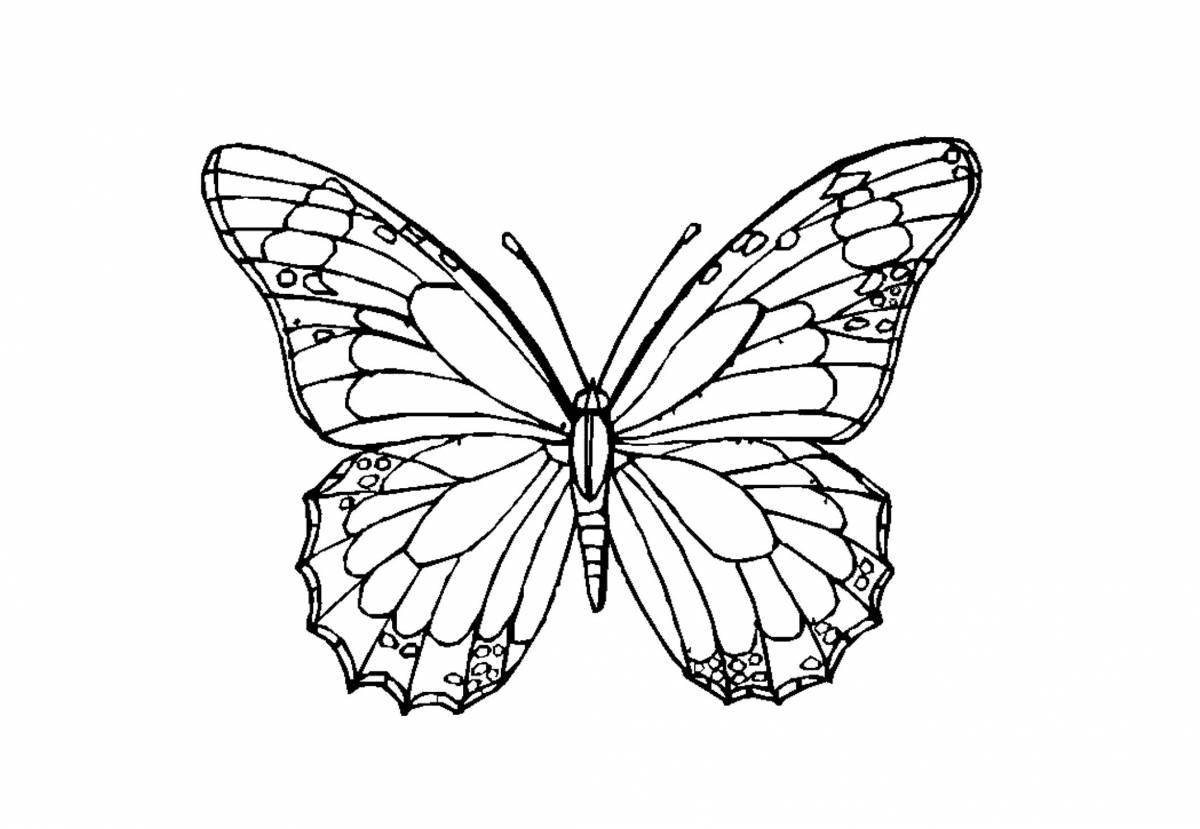 Adorable black and white butterflies coloring page