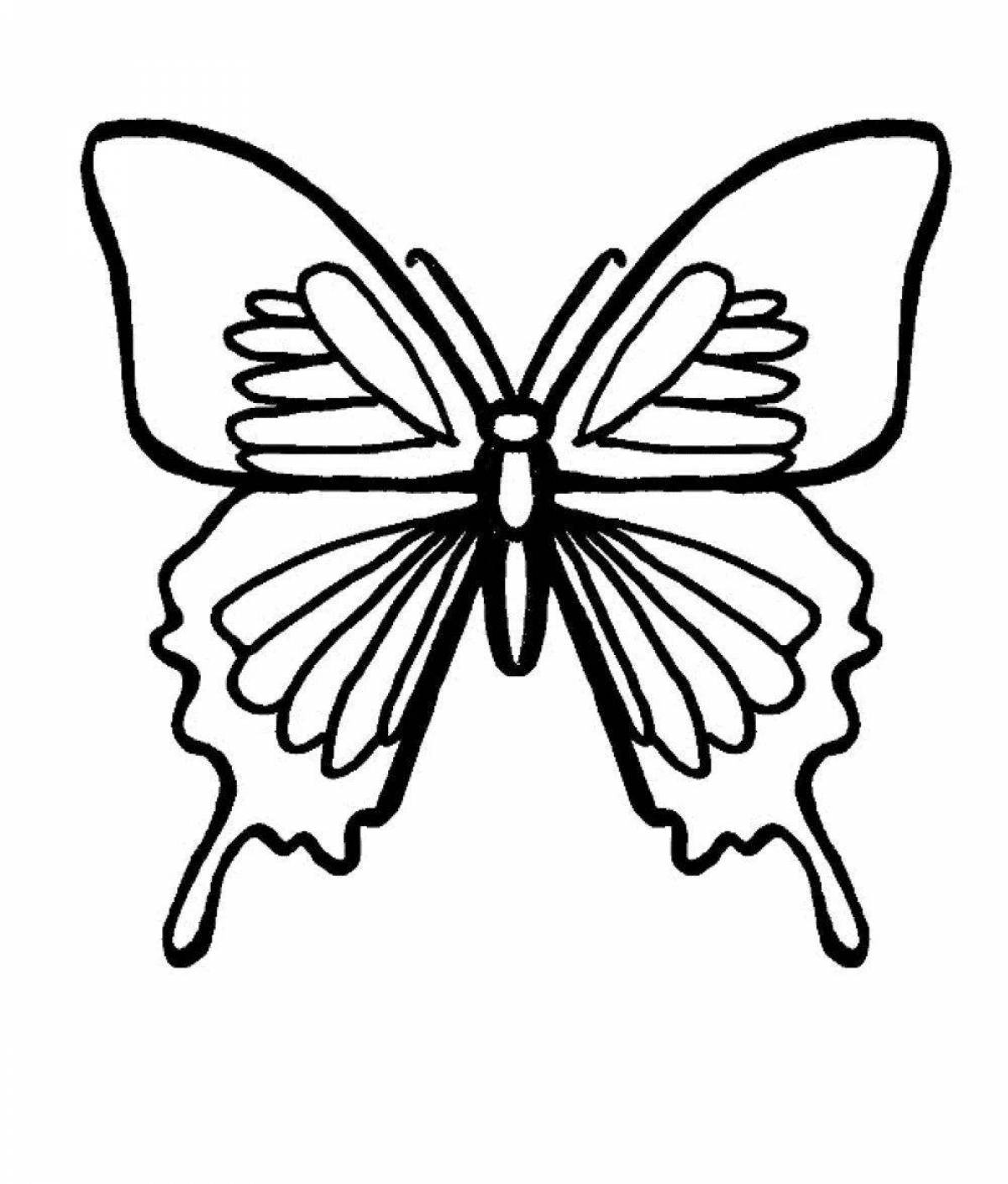 Beautiful black and white butterflies coloring pages