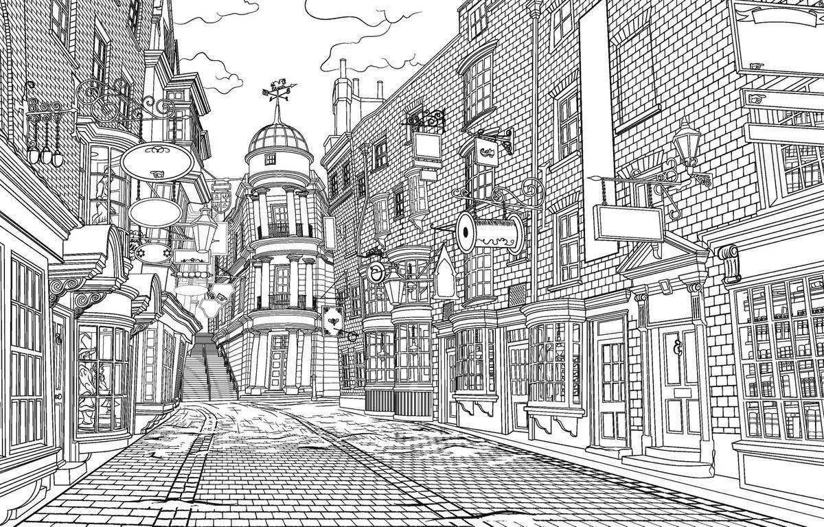Amazing city coloring book for adults