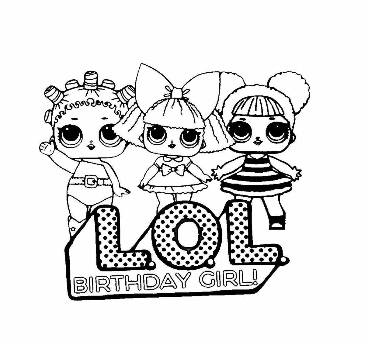 Radiant coloring page doll lol ball