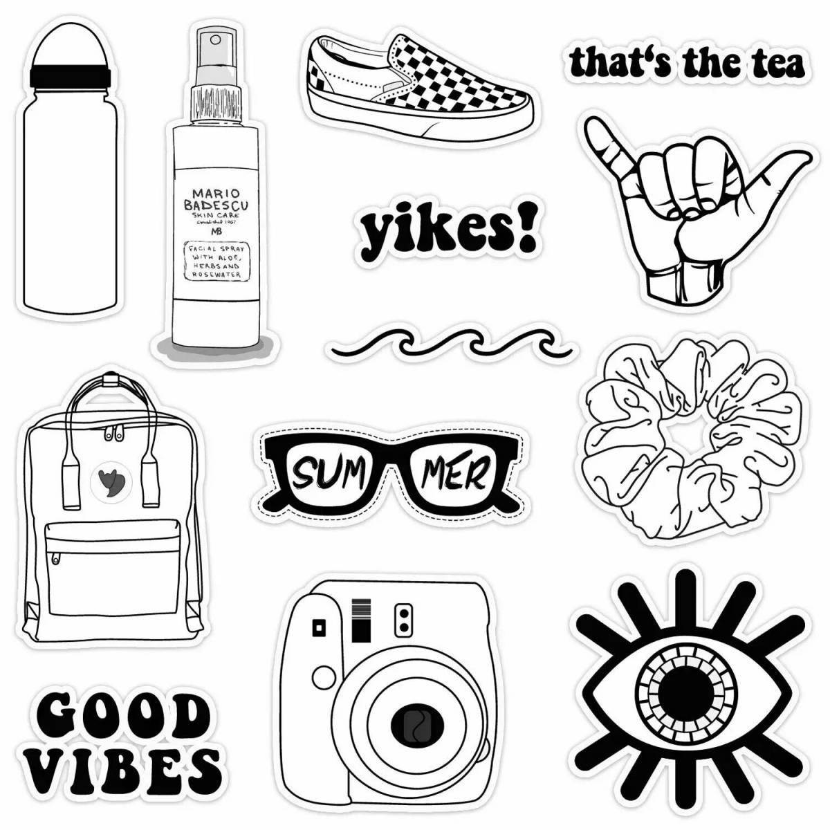 Majestic coloring aesthetic black and white page