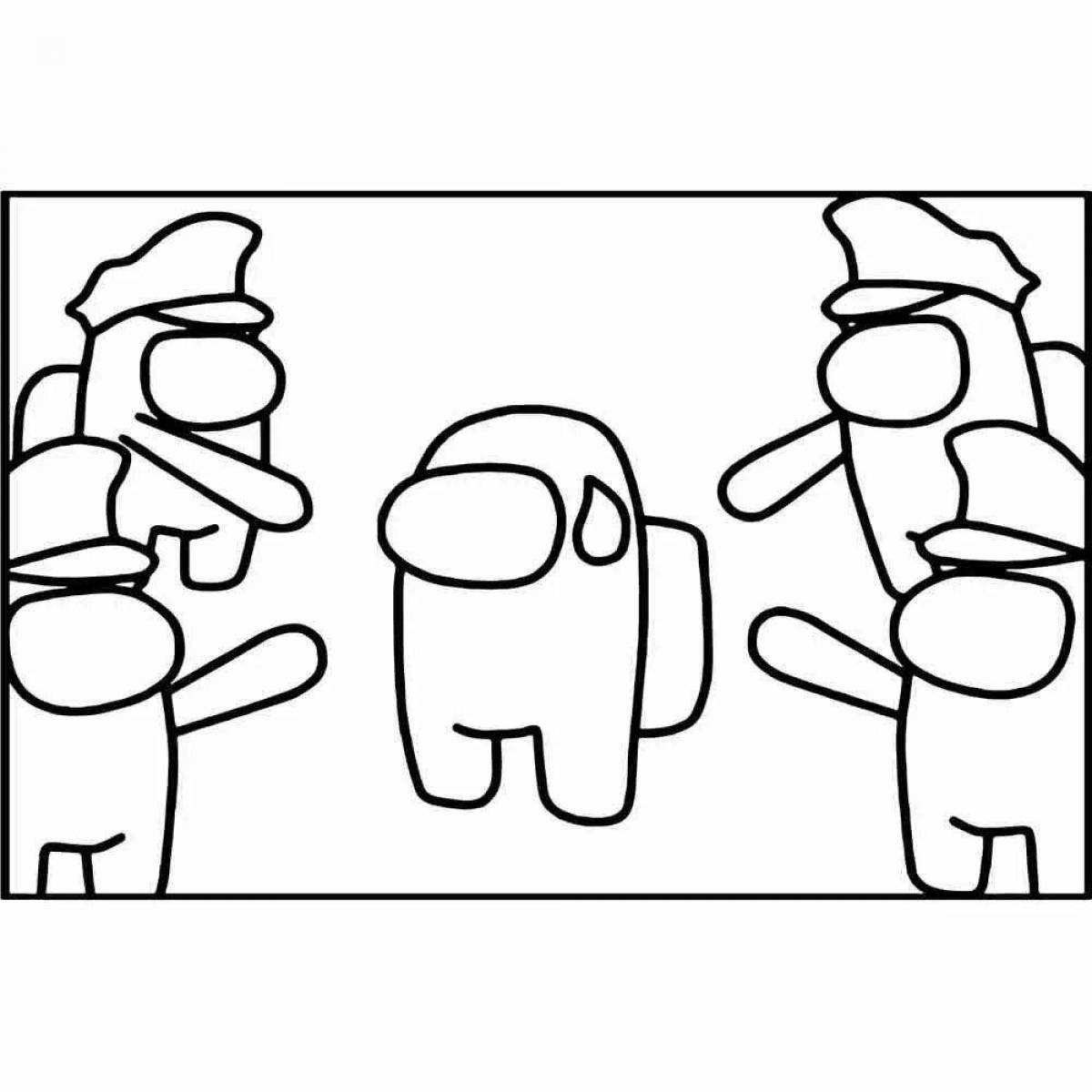 Colorful ace sticker coloring page