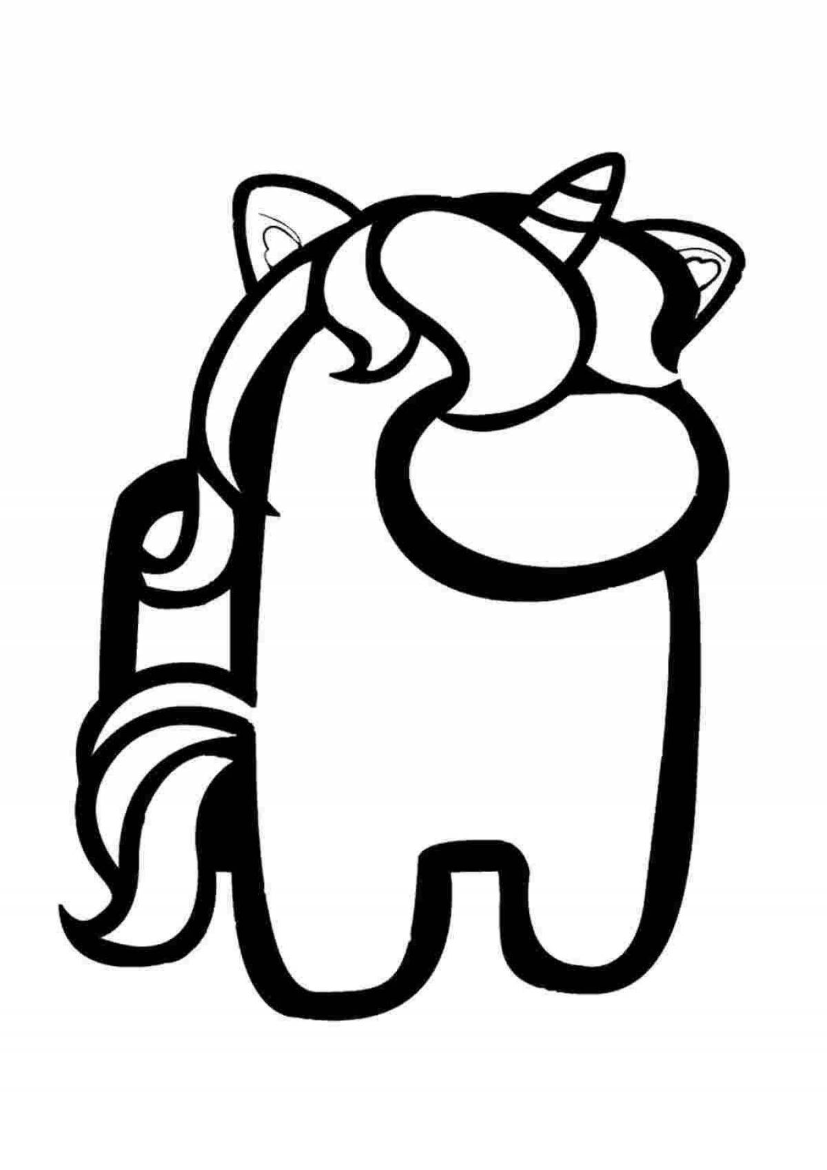 Adorable ace sticker coloring page