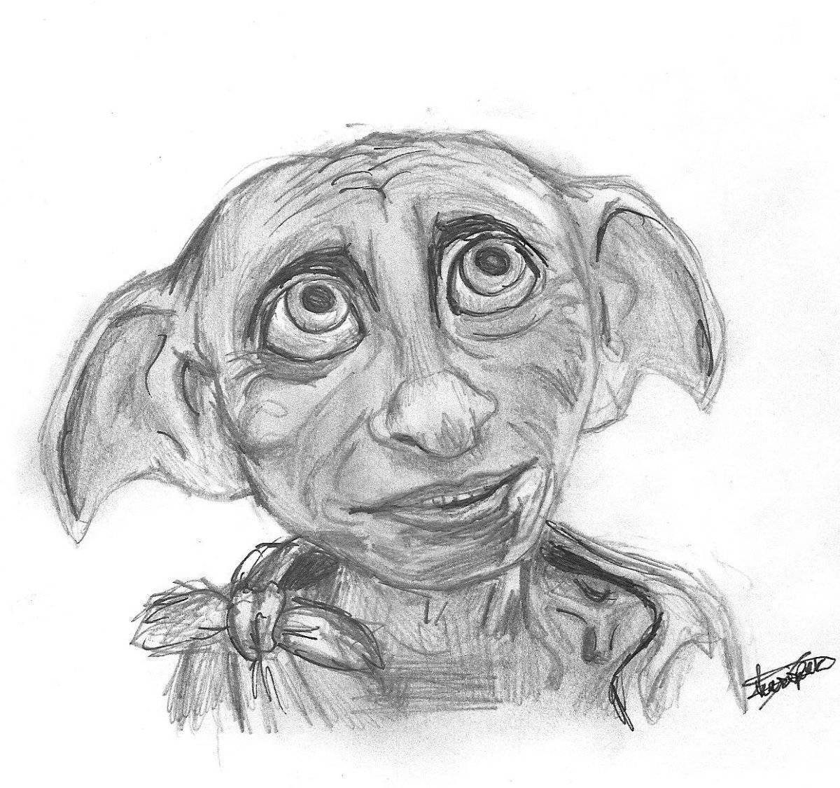 Exquisite coloring harry potter dobby