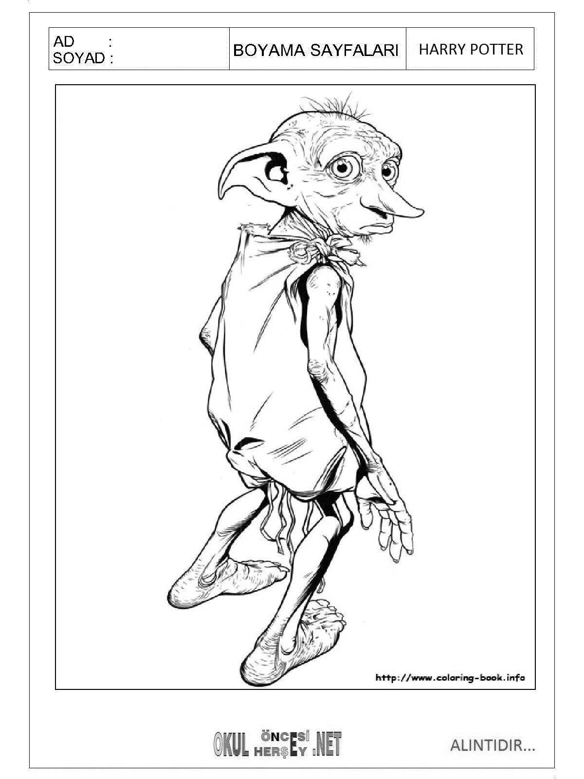 Great coloring harry potter dobby