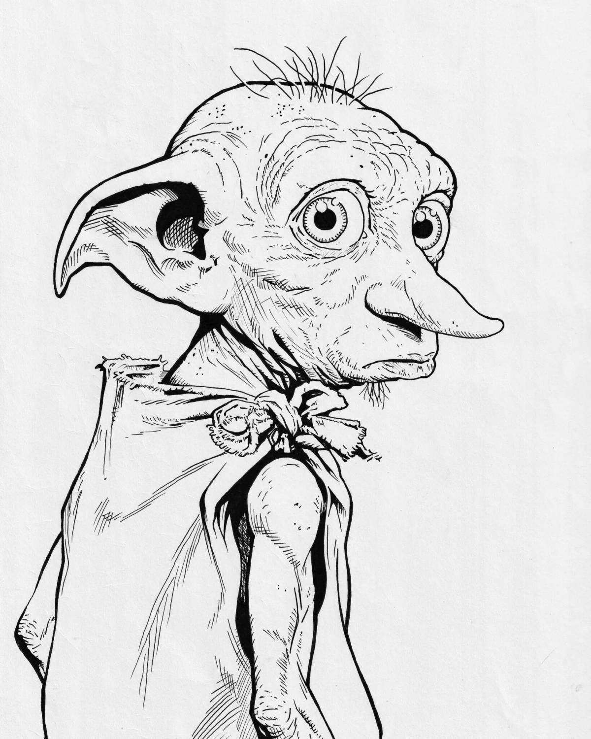 Harry potter dobby bright coloring
