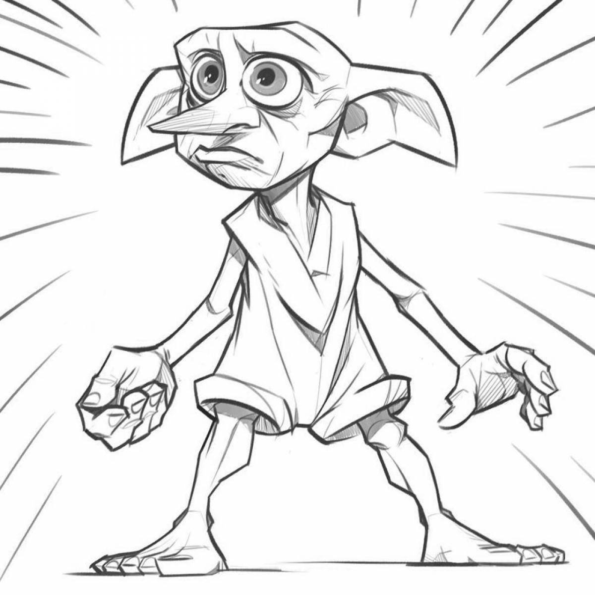Happy coloring harry potter dobby