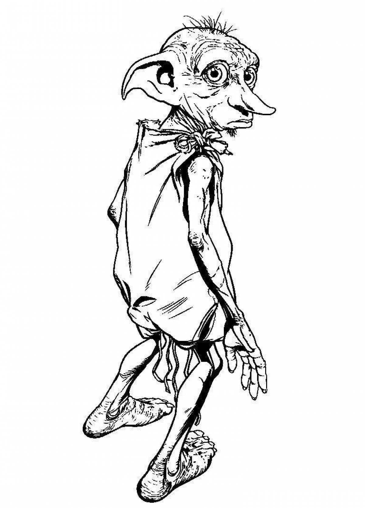 Sweet coloring harry potter dobby