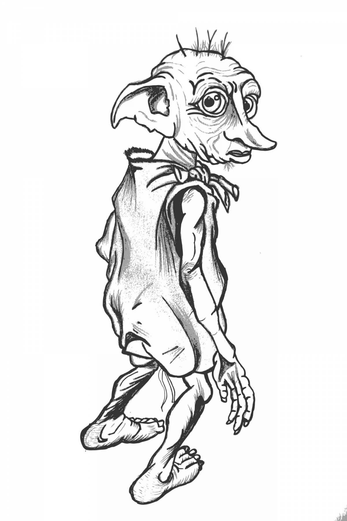 Comic coloring harry potter dobby