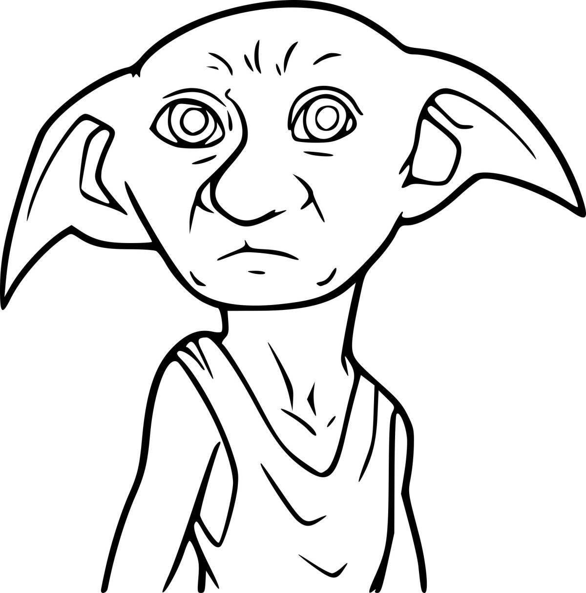 Harry potter dobby humorous coloring book