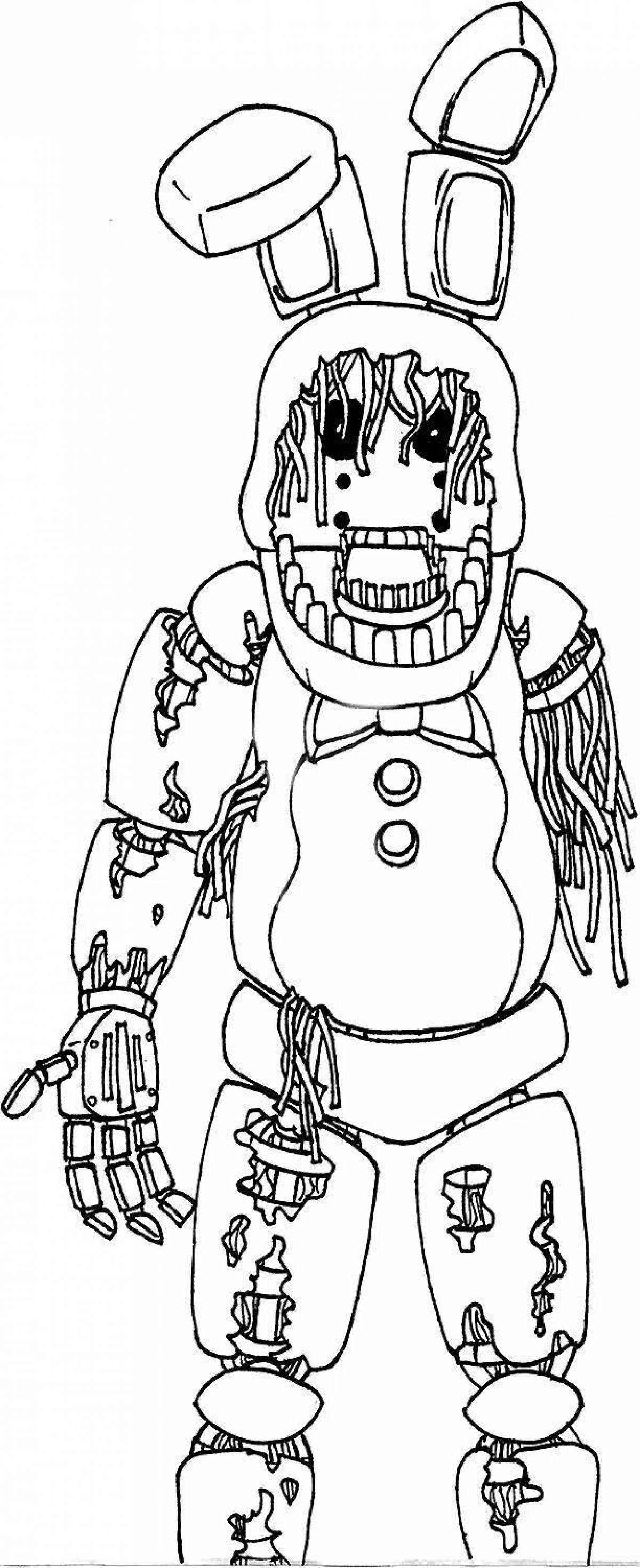 Joyful bonnie fnaf 1 coloring