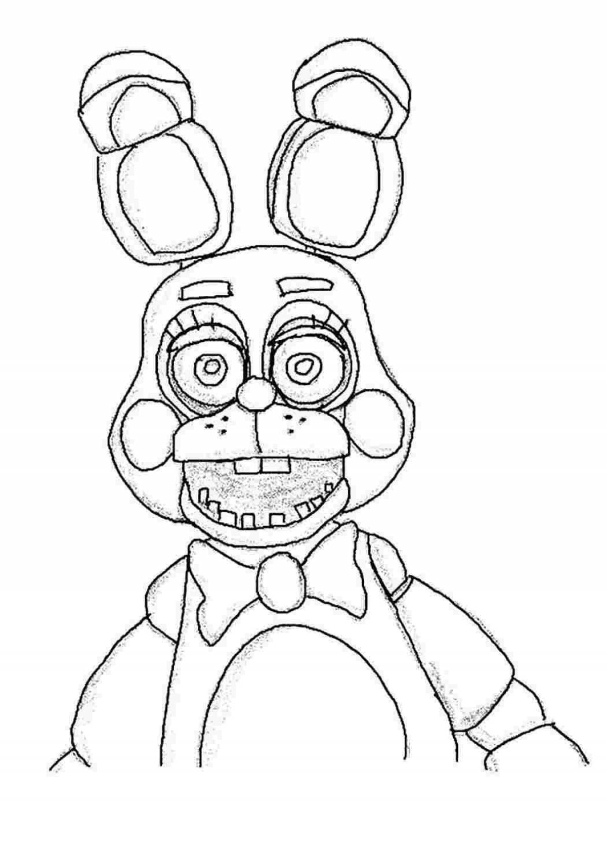 Cute bonnie fnaf 1 coloring