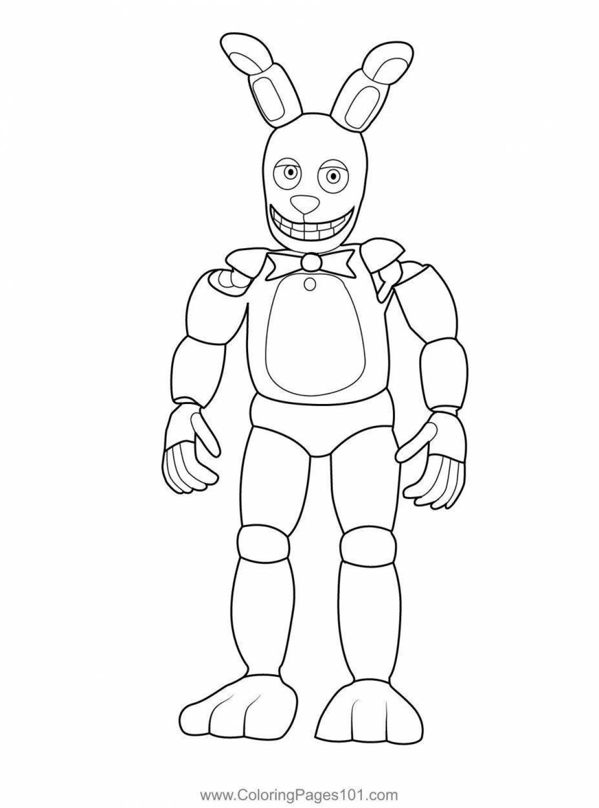 Animated fnaf 1 bonnie coloring page