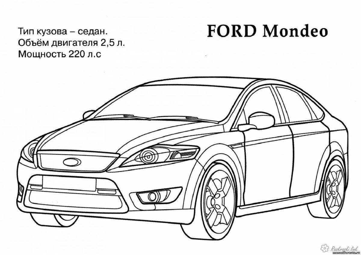 Яркая раскраска ford focus 3