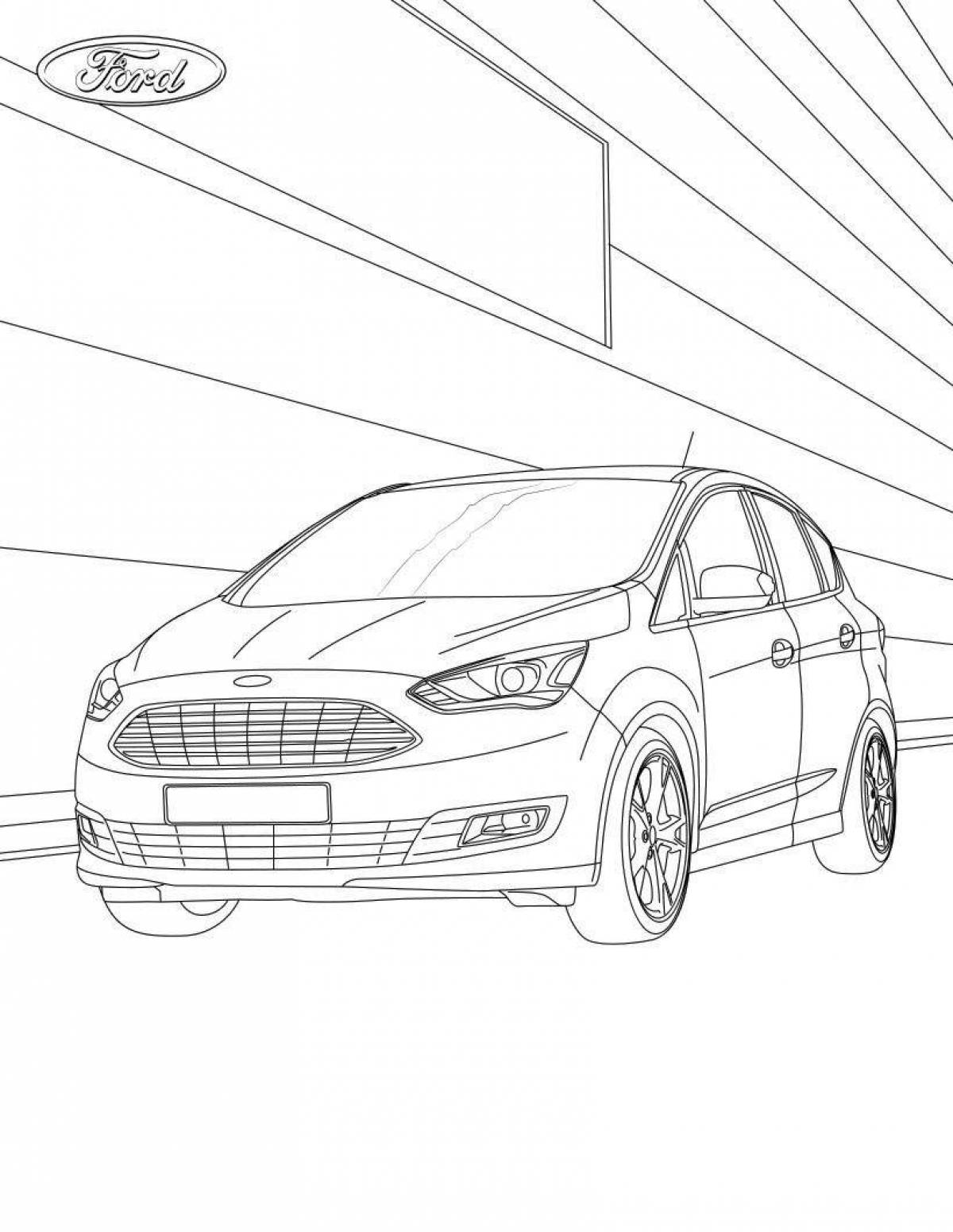 Colouring funny ford focus 3