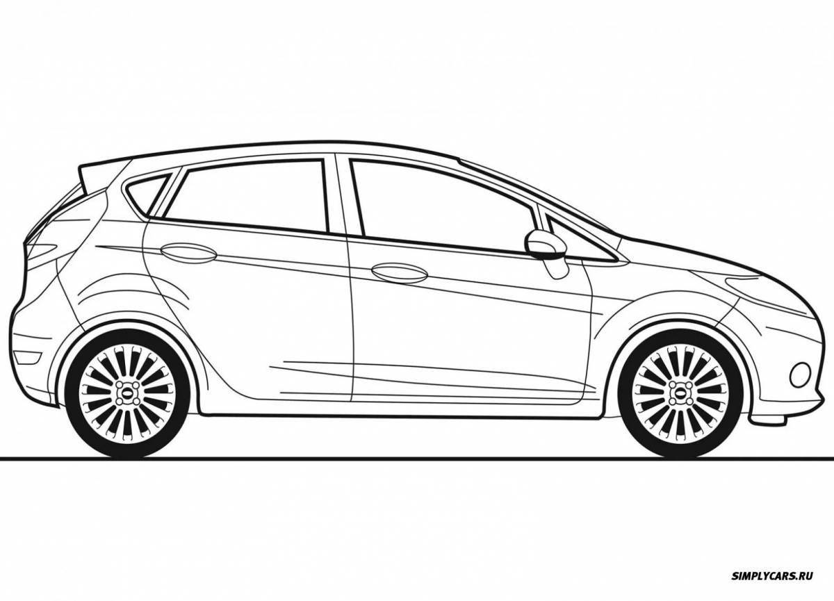 Привлекательная страница раскраски ford focus 3