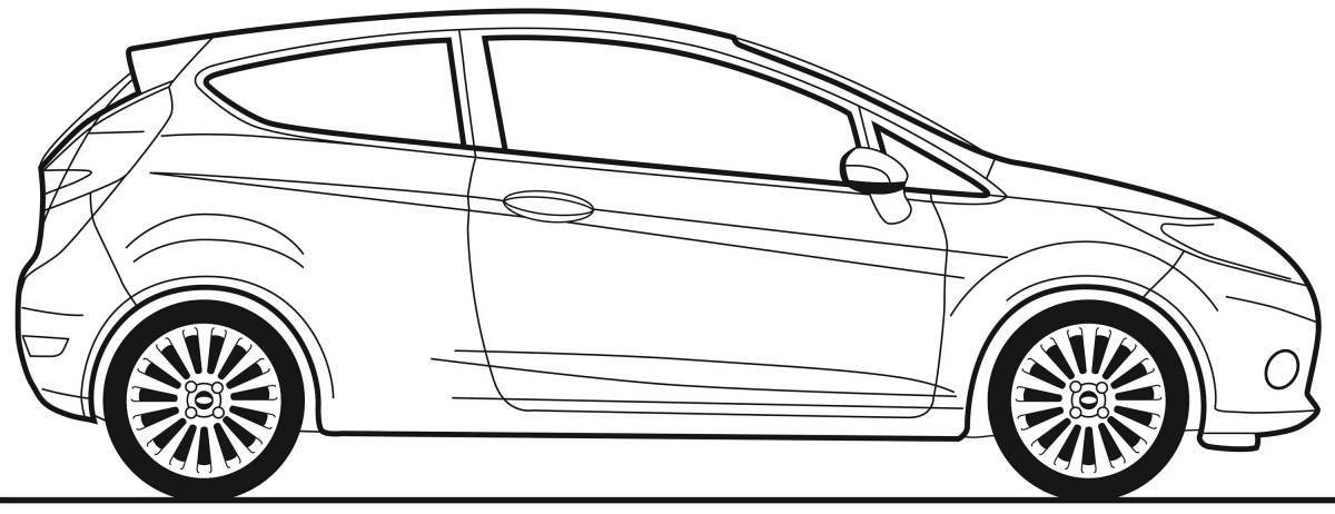 Charming ford focus 3 coloring book