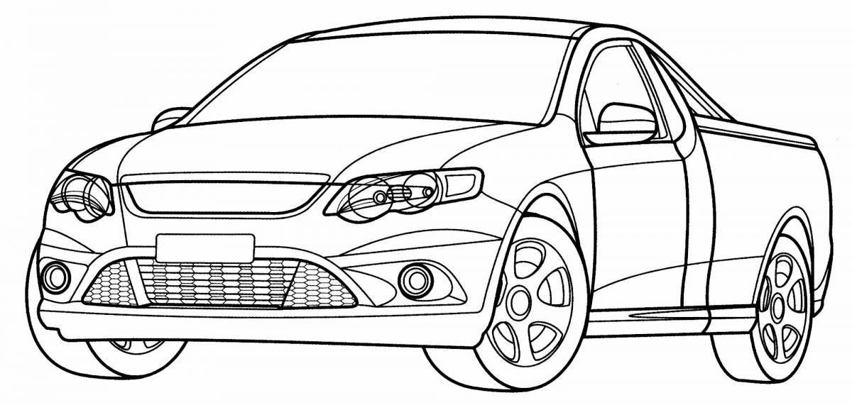 Attractive ford focus 3 coloring book