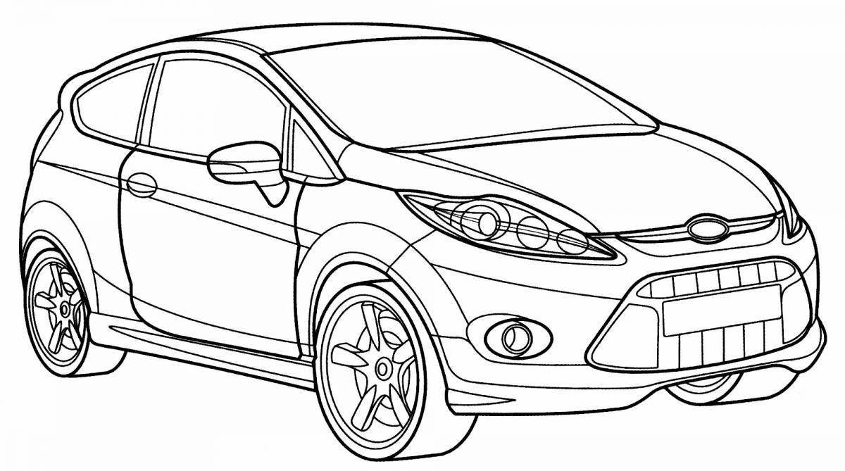 Coloring majestic ford focus 3