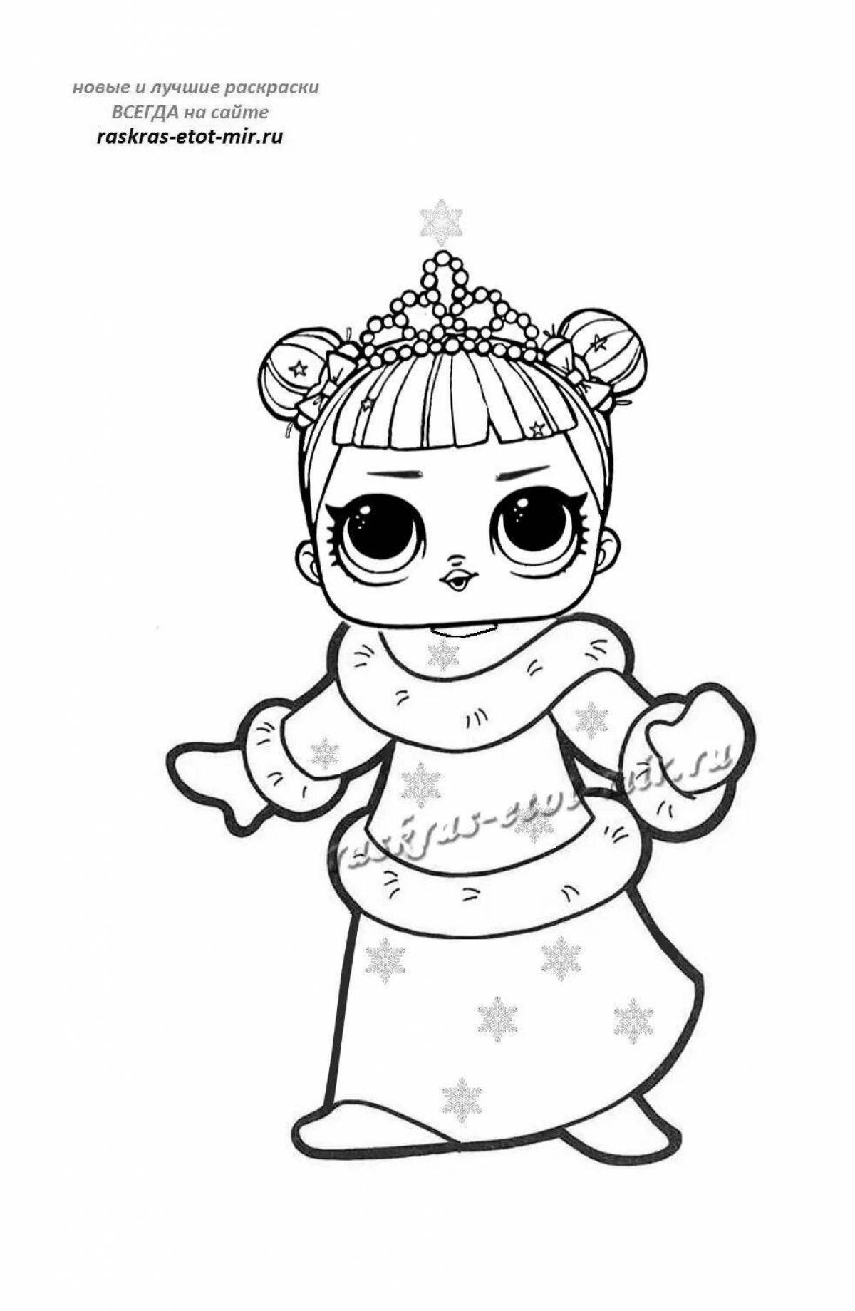 Playtime coloring christmas doll lol