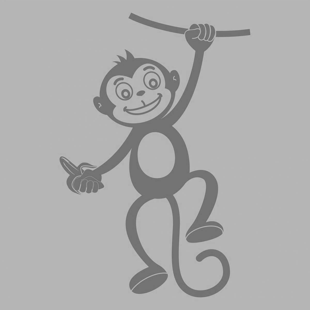 Раскраска живая обезьянка житкова