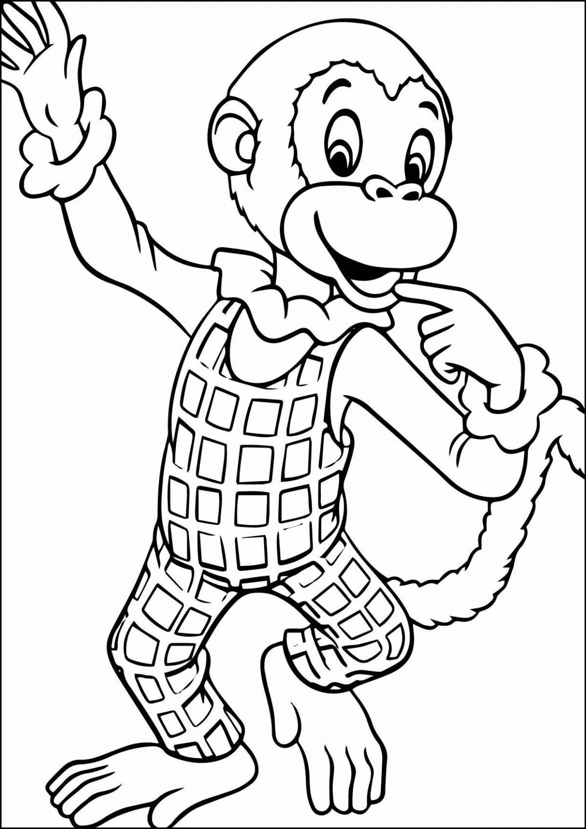 Zitkov's amazing monkey coloring page