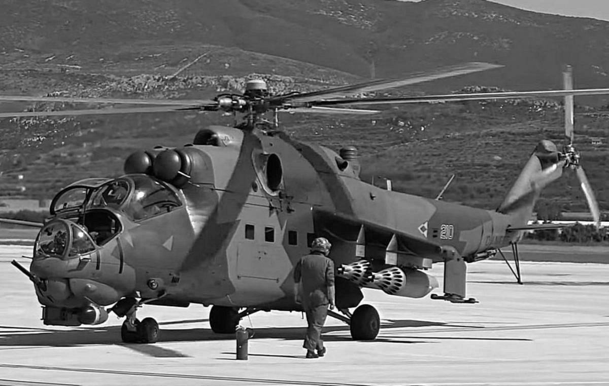 Раскраска вертолет ми 24